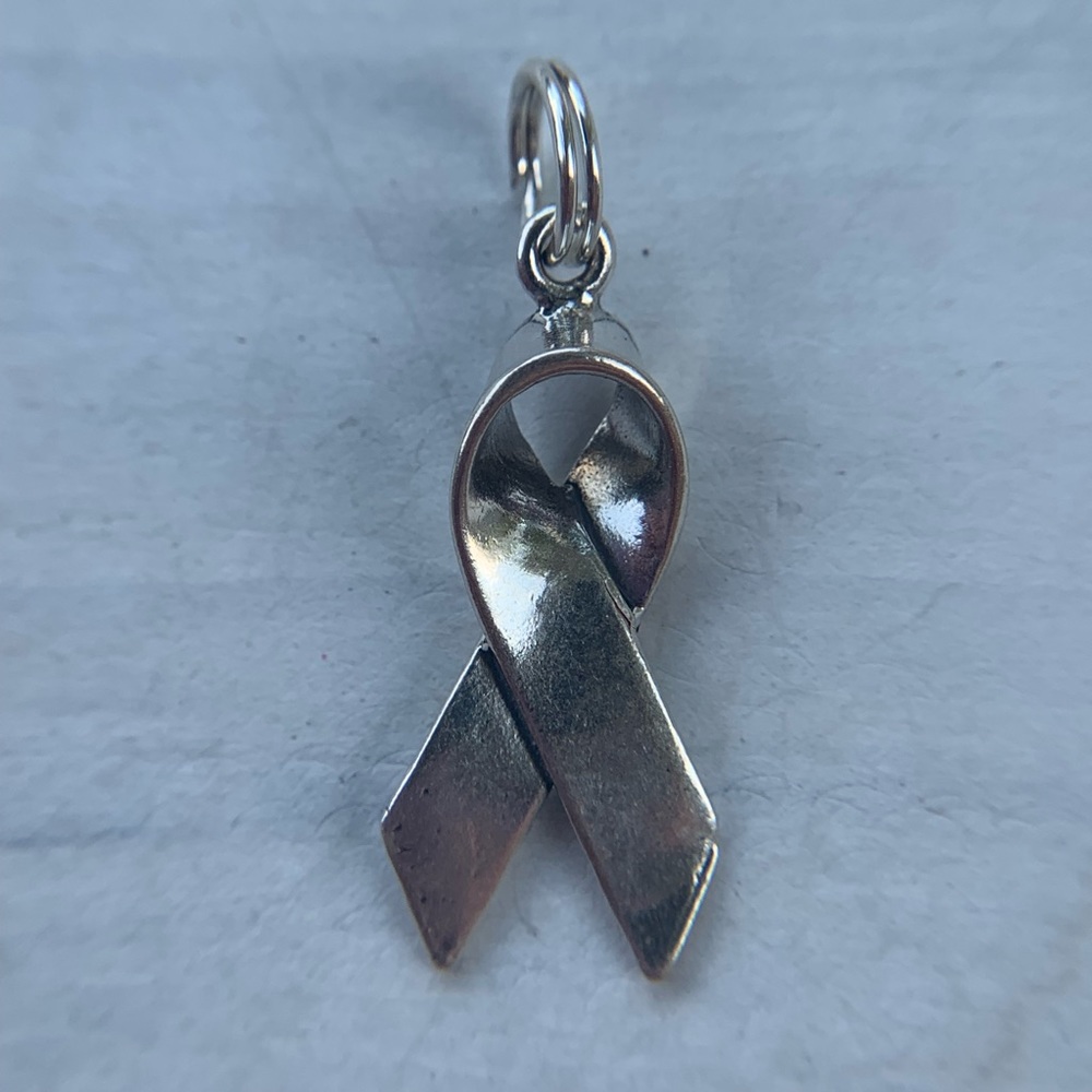 Sterling Silver Ribbon Charm